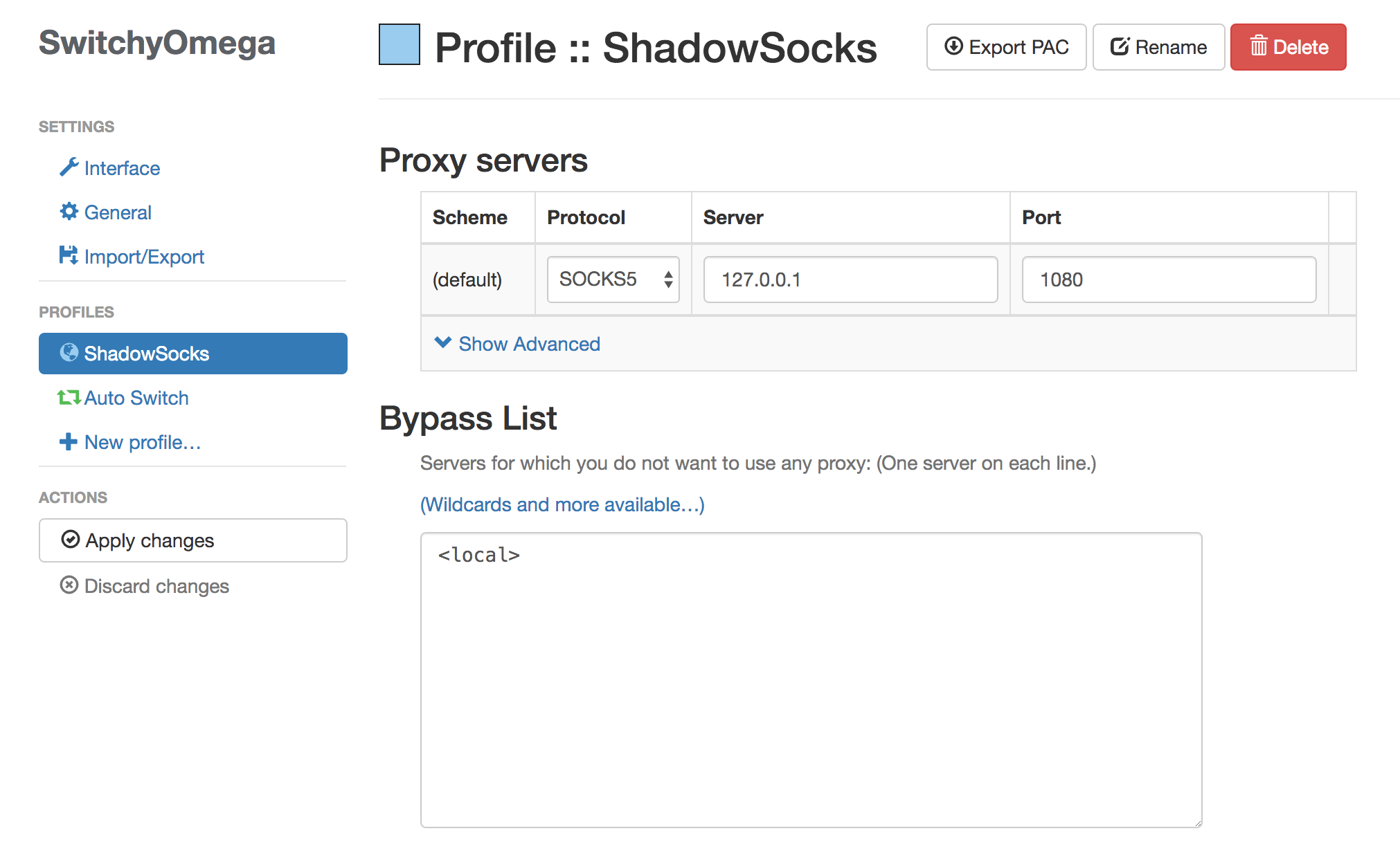 shadow socks mac client